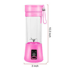 Mini Portable Juicer Blender 380ml  Rechargeable Smoothie Maker with 6 Blades  Fruit & Vegetable Mixer for On-the-Go