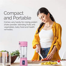 Mini Portable Juicer Blender 380ml  Rechargeable Smoothie Maker with 6 Blades  Fruit & Vegetable Mixer for On-the-Go