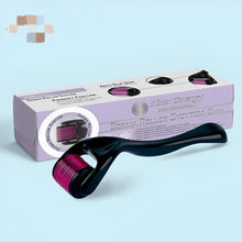 Derma Roller 0.5mm with Hard Acrylic Box – 540 Micro Needles for Hair Growth Anti-Aging Acne Scars Wrinkles and Stretch Marks Removal  Skin Care Beauty Tool for Men and Women