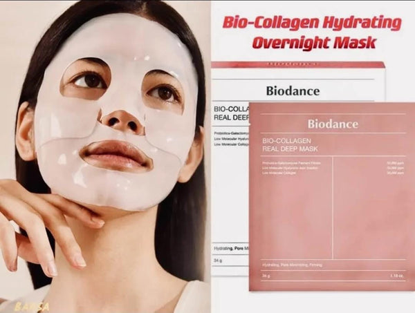 Bio Collagen Real Deep Mask Hydrating Overnight Hydrogel Mask Pore Minimizing Elasticity Improvement