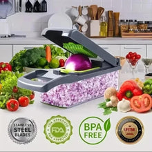 16 in 1 Vegetable Chopper Multifunctional Cutter & Shredder Fruit & Potato Grater with Basket  Carrot Grinder for Kitchen